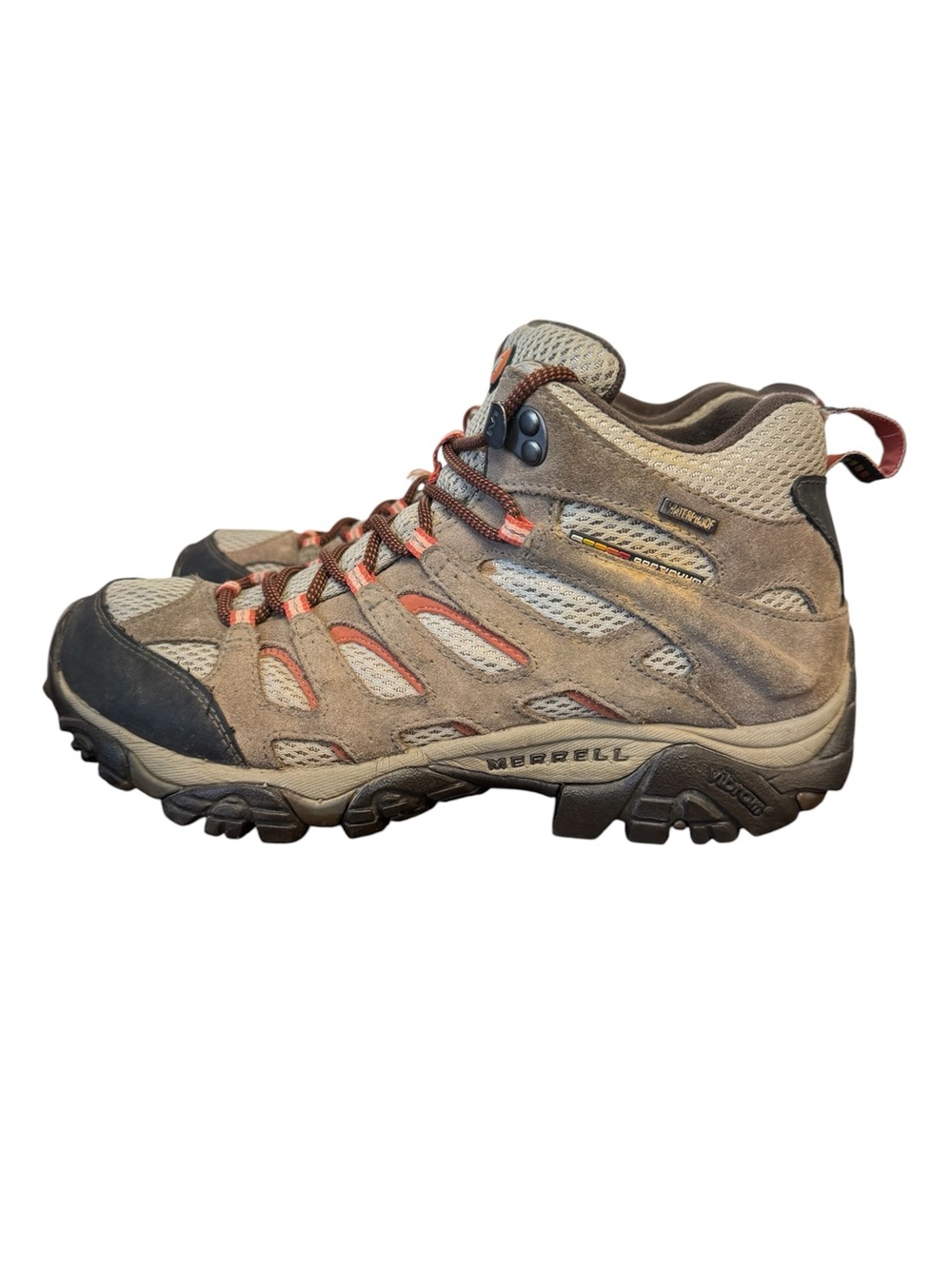 Merrell Womens Mid Bungee Cord Waterproof Hiking Trail Boots Size 9.5 US Lace Up